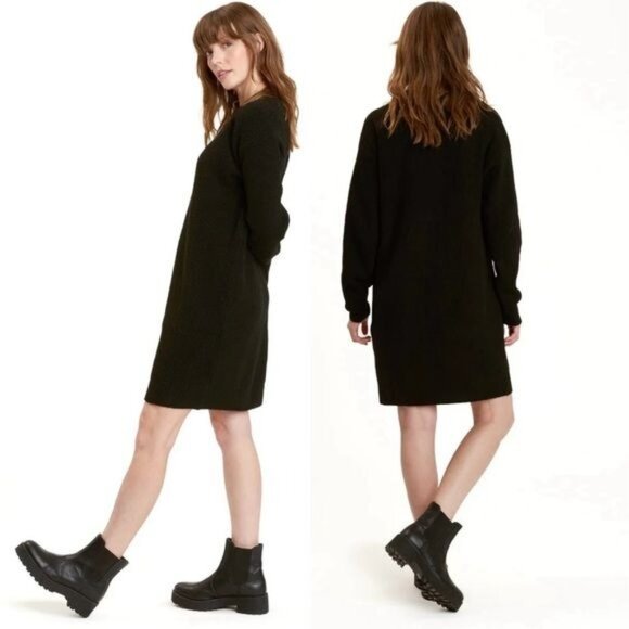 NEW Threads 4 Thought Ribbed Super Soft Florentine Sweater Dress Chic Holiday M - Picture 3 of 8
